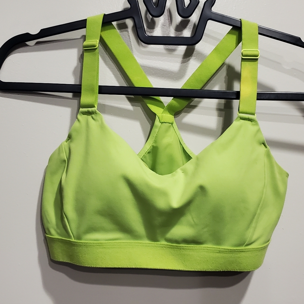 Power Soft Lime Green Women's Sports Bra Small